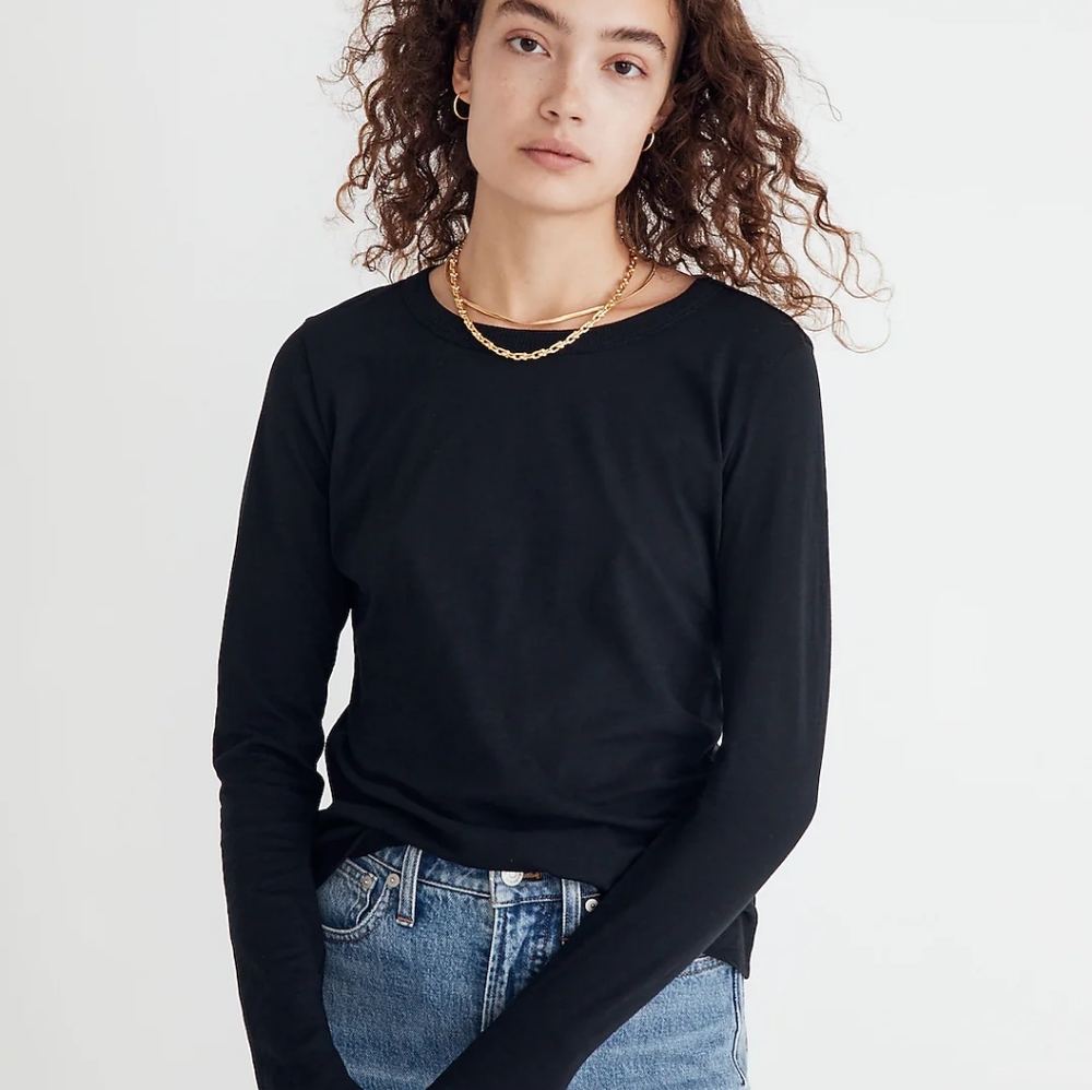 Madewell - Whisper Long sleeve Crew - XS NWT - Picture 3 of 3
